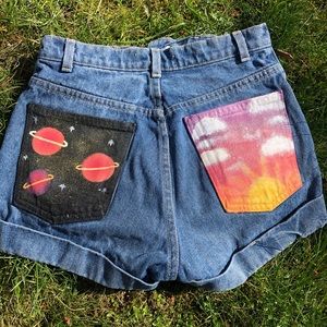 American Apparel painted shorts
